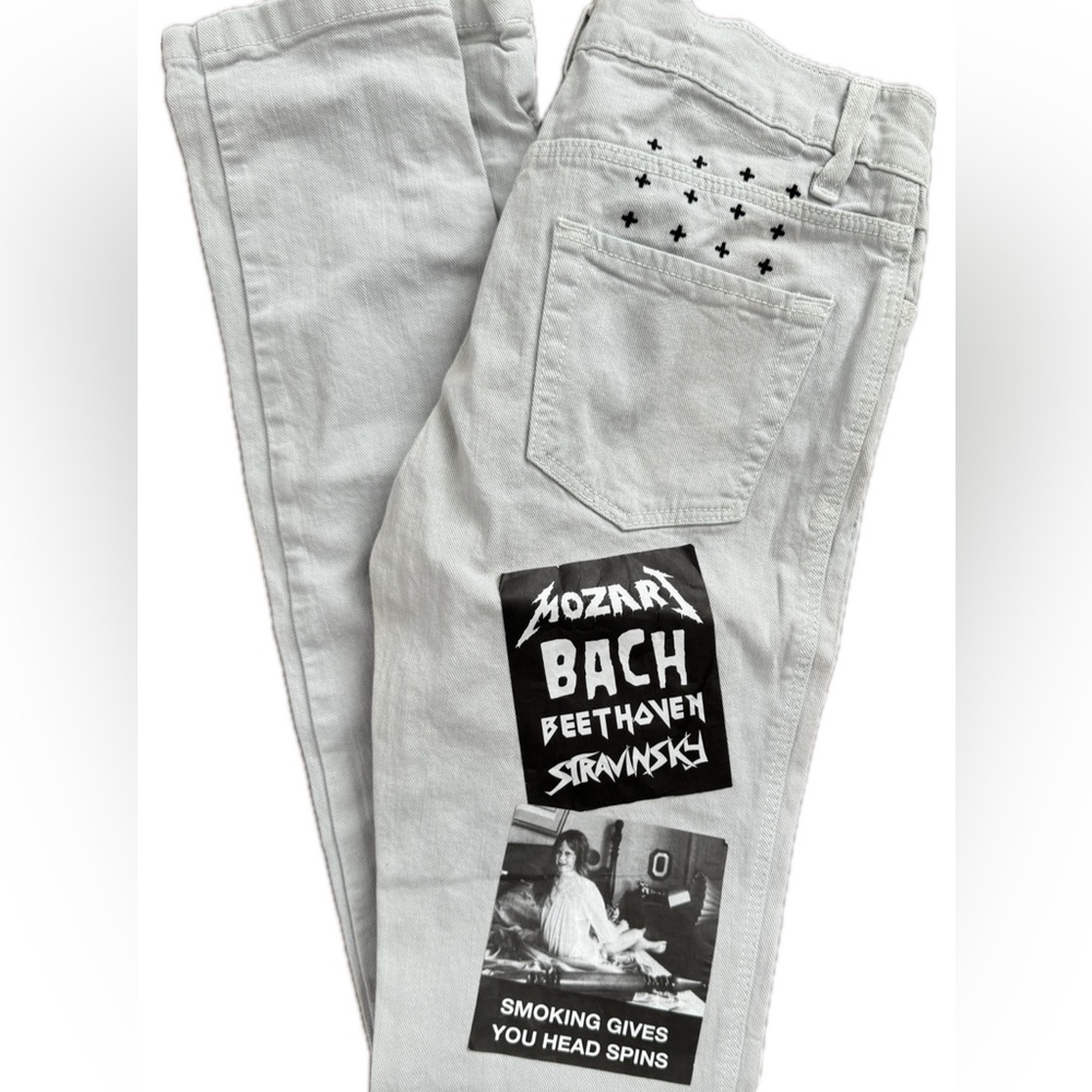 NWT KSUBI ZIP JEANS PASTEL 28